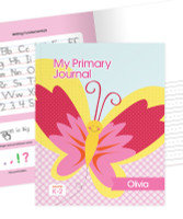 Smiley Butterfly Personalized Primary Journal