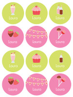 Yummy Sweets Waterproof Labels for Kids (Set of 48)