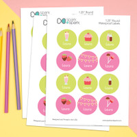 Yummy Sweets Waterproof Labels for Kids