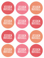 Linen Girl Shades Pink Waterproof Labels for Kids (Set of 48)