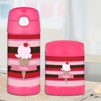 Strawberry Cone Personalized Thermos For Kids