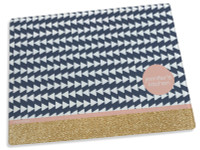 Gold Bar and Blue Triangles Cutting Board
