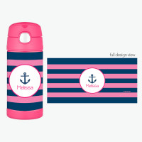 Let's Sail Pink Thermos Bottle