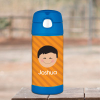 Just Like Me Boy Orange Personalized Thermos