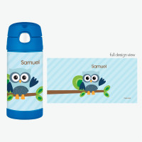 Owl Be Yours Blue Thermos Bottle