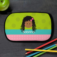 Just Like Me Girl-Lite Blue Pencil Case