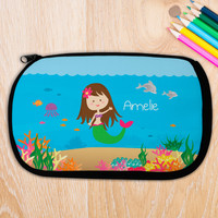 Brunette Sweet Mermaid Pencil Case