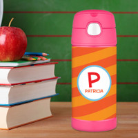 Fun Initials Orange Thermos Bottle