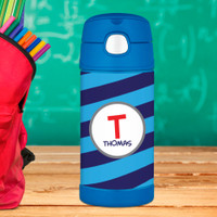 Fun Initials Blue Thermos Bottle