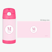 A Shiny Pink Letter Thermos Bottle