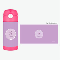 A Shiny Purple Letter Thermos Bottle