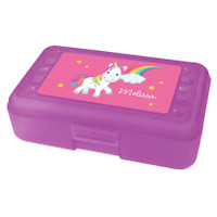 rainbow unicorn pencil box for kids