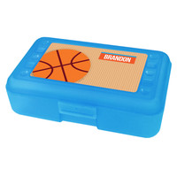 Basketball Fan Boy Personalized Pencil Box