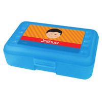 Just Like Me Boy Orange Personalized Pencil Box