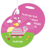 Turtle And Happy Bird Kids Luggage Tags