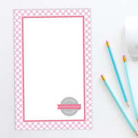 Criss Cross Square Custom Notepad