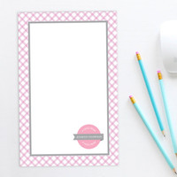 Criss Cross Square Custom Notepad