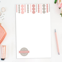 Modern Notepad Teacher Gift | Luxe Circles Top