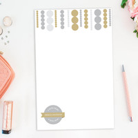 Luxe Circles Top Custom Notepad
