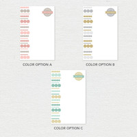 Luxe Circles Border Custom Notepad