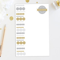 Luxe Circles Border Custom Notepad