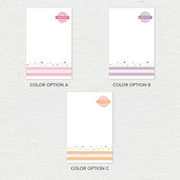 Ribbon and Flowers Custom Notepad