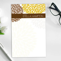 Bold Flowers Custom Notepad