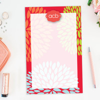 Pom Pom Flowers Custom Notepad