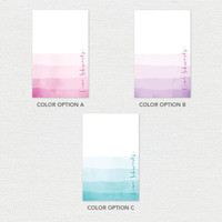 Watercolor Waves Custom Notepad