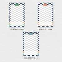 Blue Chevron Custom Notepad