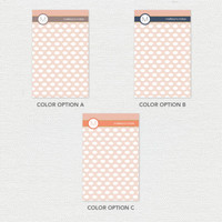 White Spots & Bar Custom Notepad