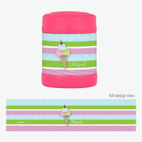 yummy ice cream personalized thermos food jar for kids