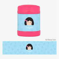 Just Like Me Girl Light Blue Kids Thermos Food Jar