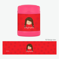 Just Like Me Girl Red Kids Thermos Food Jar