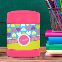 happy hearts personalized thermos food jar for kids