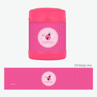Sweet Pink Lady Bug Thermos Food Jar