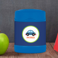 cute little car personalized thermos food jar for kids