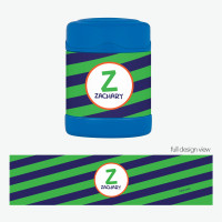 Fun Initials Green Thermos Food Jar