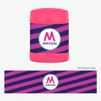 Fun Initials Magenta Thermos Food Jar