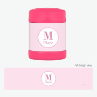 A Shiny Pink Letter Thermos Food Jar