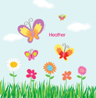 A Butterfly Field Shower Curtain