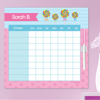 Yummy Lollipop Chore Calendar