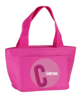 Double Initial (Pink) Kids Lunch Tote