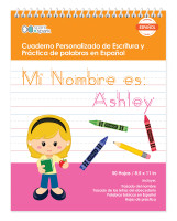 Spanish Personalized Writing Book for Blonde Girls