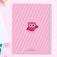 Pink Owl Be Yours Kids Notebook