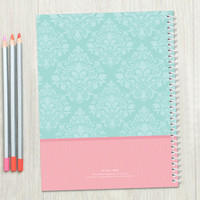 Pretty Blue Damask Kids Notebook