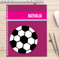 Girl Soccer Fan Purple Kids Notebook