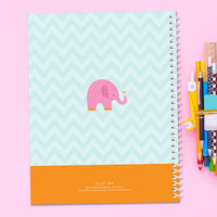 Sweet Pink Elephant Kids Notebook