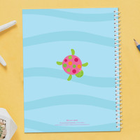 Swimming Pink Turtle Kids Notebook