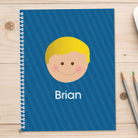 just like me blue personalized notebook for kids